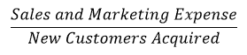 Customer Acquisition Costs Formula