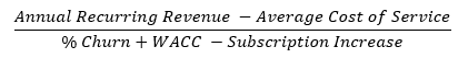 customer lifetime value formula