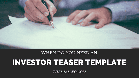 Investor Teaser Template Blog