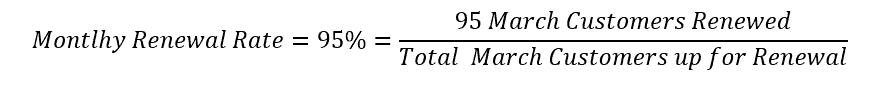 Renewal Rate Formula