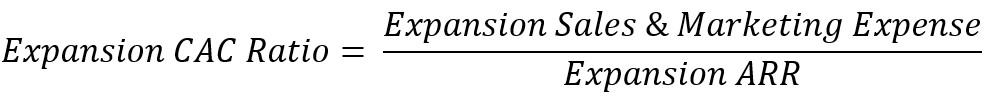 Expansion CAC Ratio Formula