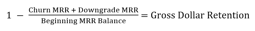 gross dollar retention formula