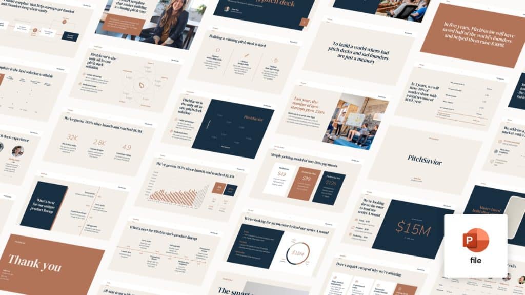 SaaS Pitch Deck Template - Fancy