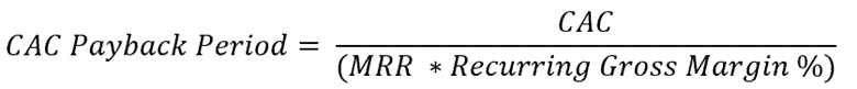 cac payback period formula