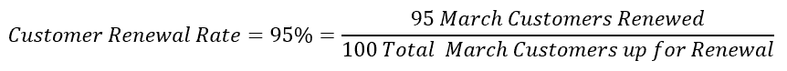 customer renewal rate formula