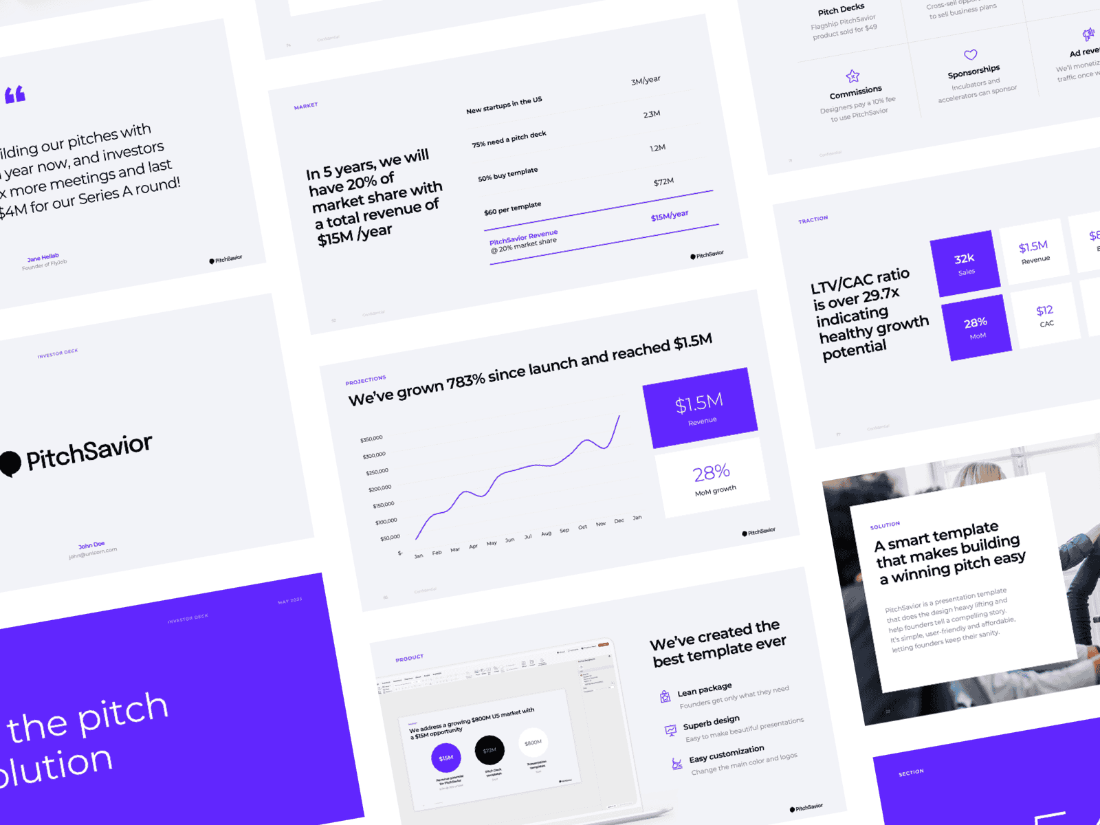 saas pitch deck template