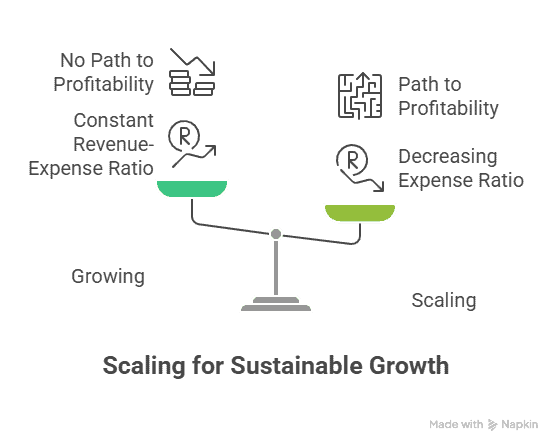 scaling vs growing