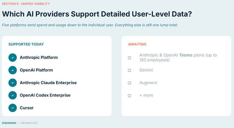 ai providers and usage data